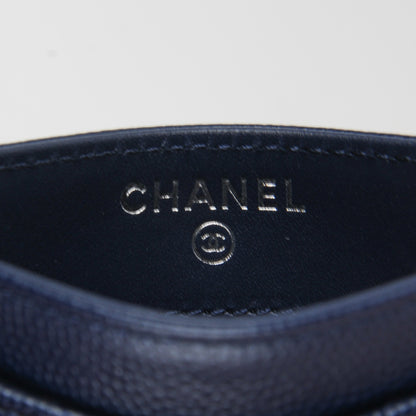 Chanel Caviar Chevron Card Holder Navy 5 of 7