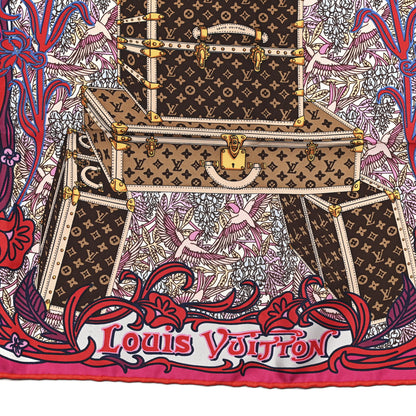 Louis Vuitton Silk Louis A Paris Square Scarf Fuchsia 2 of 5