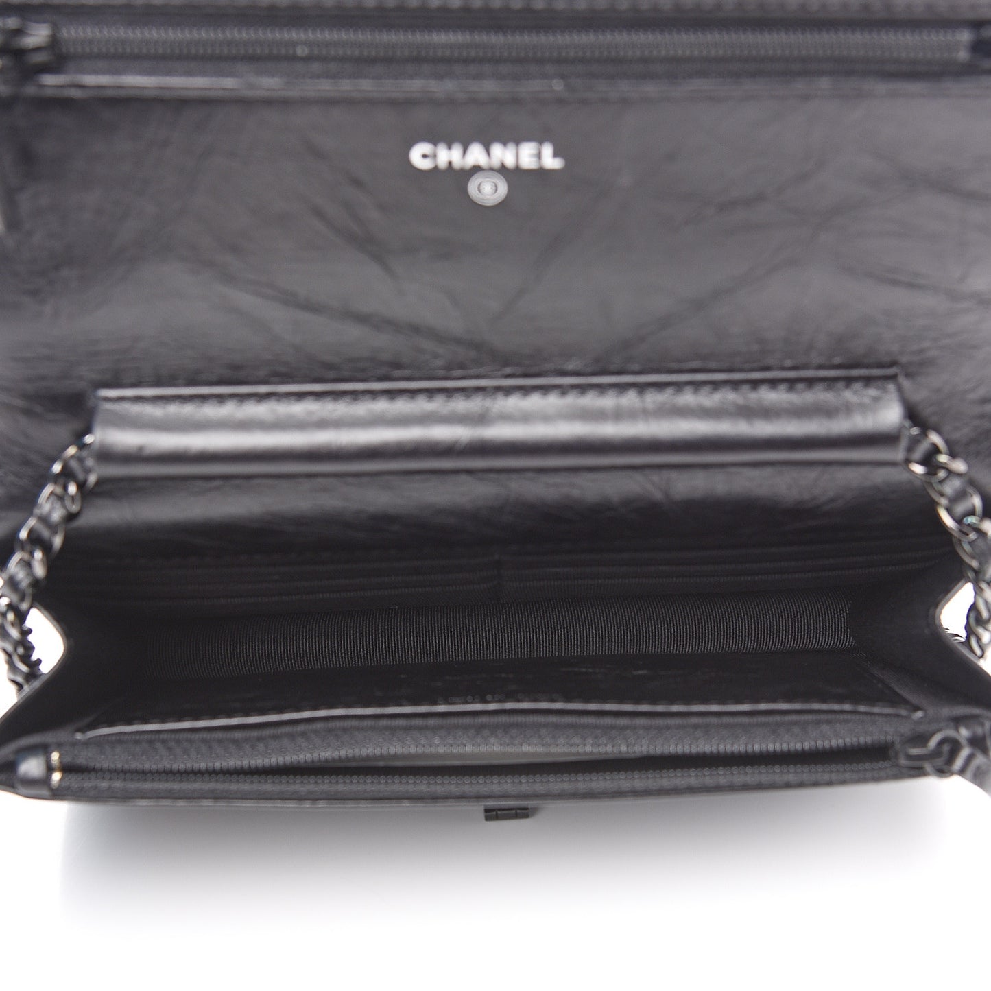 Aged Calfskin Quilted Reissue Wallet On Chain WOC So Black