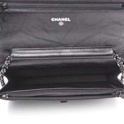 Chanel Aged Calfskin Quilted Reissue Wallet On Chain WOC So Black 4 of 9