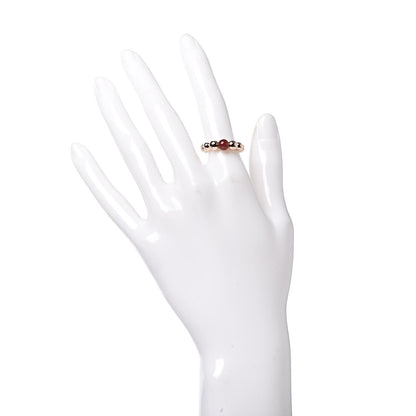 Van Cleef & Arpels 18K Rose Gold Carnelian Perlee Couleurs Variation Ring 50 5.25 2 of 7