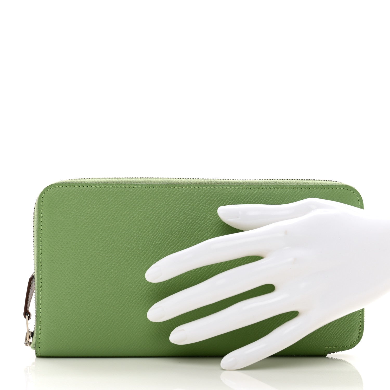 Hermes Epsom Silk'In Wallet Vert Criquet 2 of 7