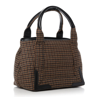 Balenciaga Wool Houndstooth S Navy Cabas 3 of 10