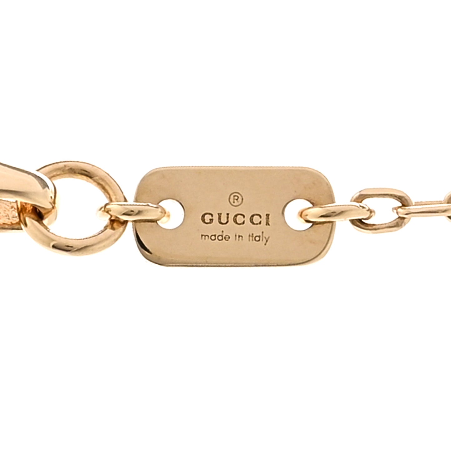 18K Yellow Gold Running G Pendant Necklace