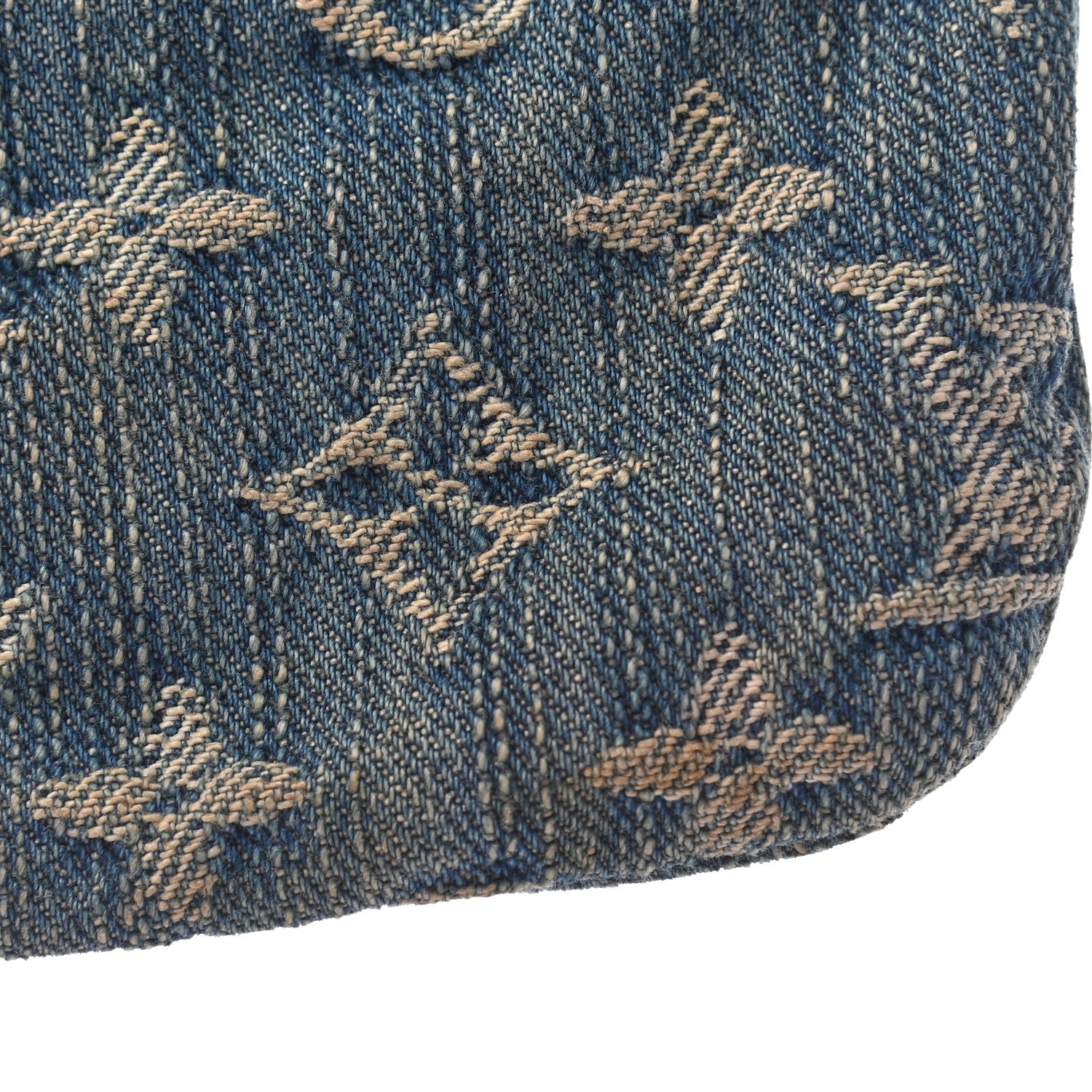 Louis Vuitton Monogram Denim Pochette Plat Clutch Blue 10 of 10
