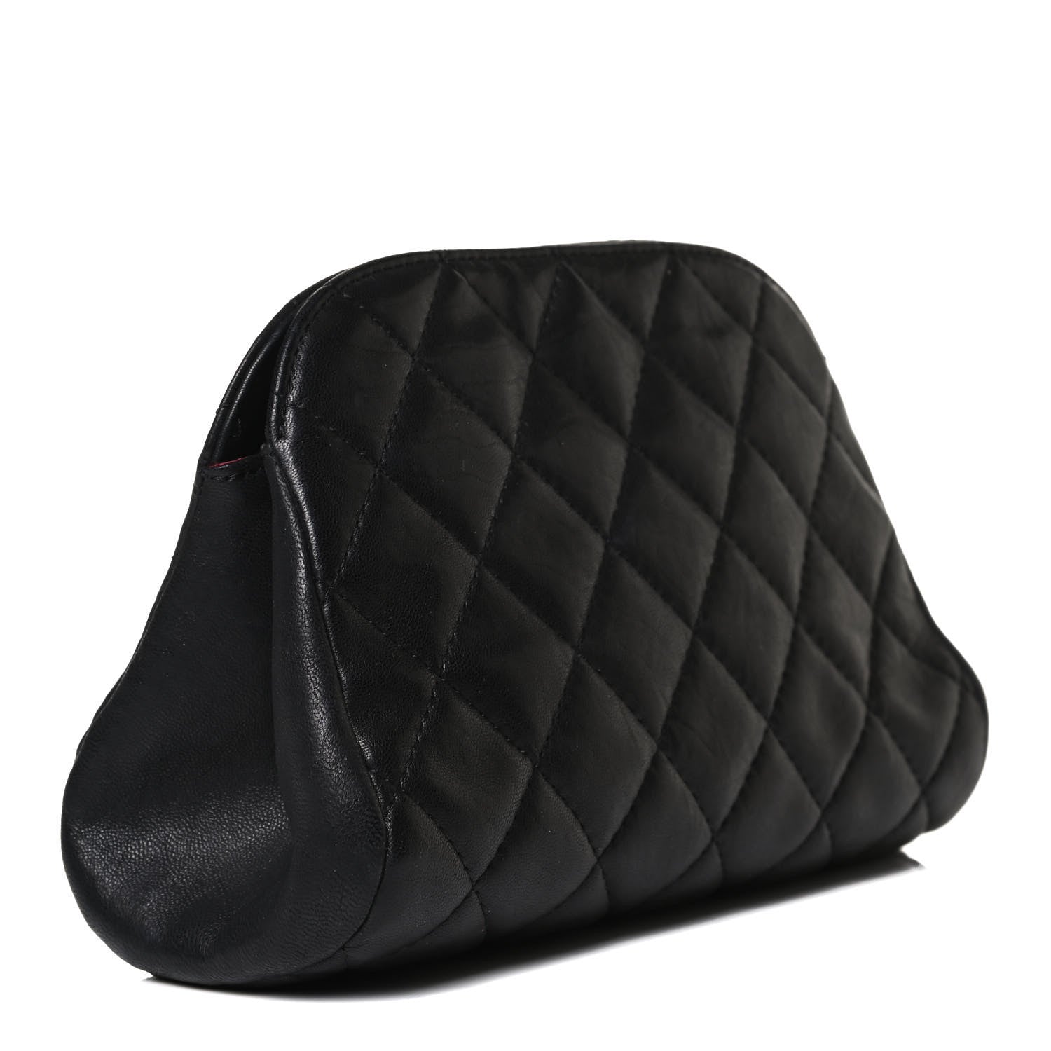 Chanel Aged Calfskin Quilted Leo Lion Clutch Black 2 of 13