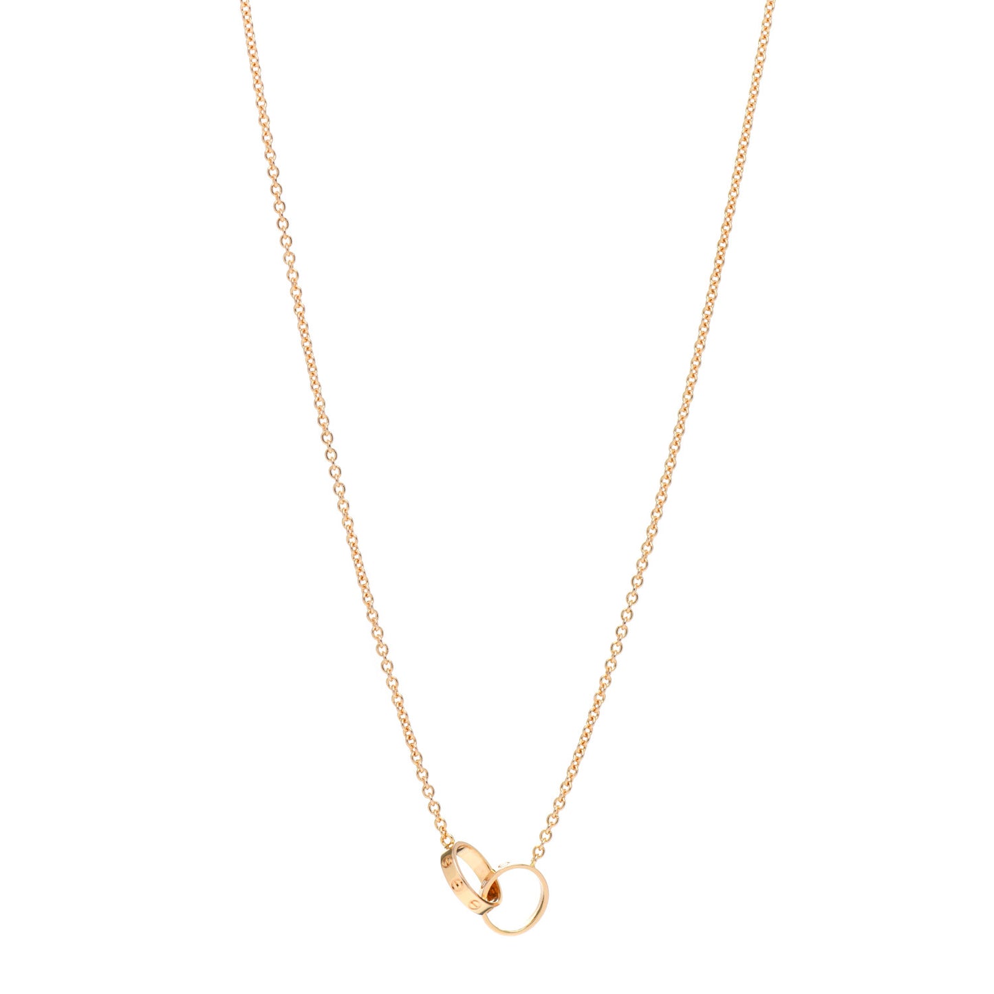 18K Pink Gold Interlocking LOVE Necklace