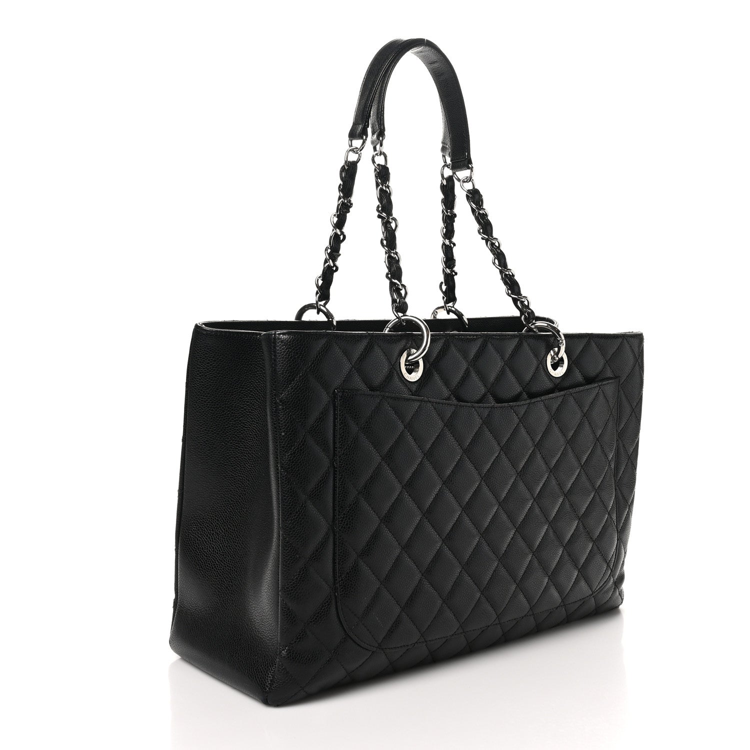 Chanel Caviar Quilted XL Grand Shopping Tote GST Black 3 of 12