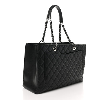 Chanel Caviar Quilted XL Grand Shopping Tote GST Black 3 of 12