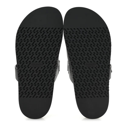 Hermes Calfskin Womens Chypre Sandals 39 Black 6 of 10