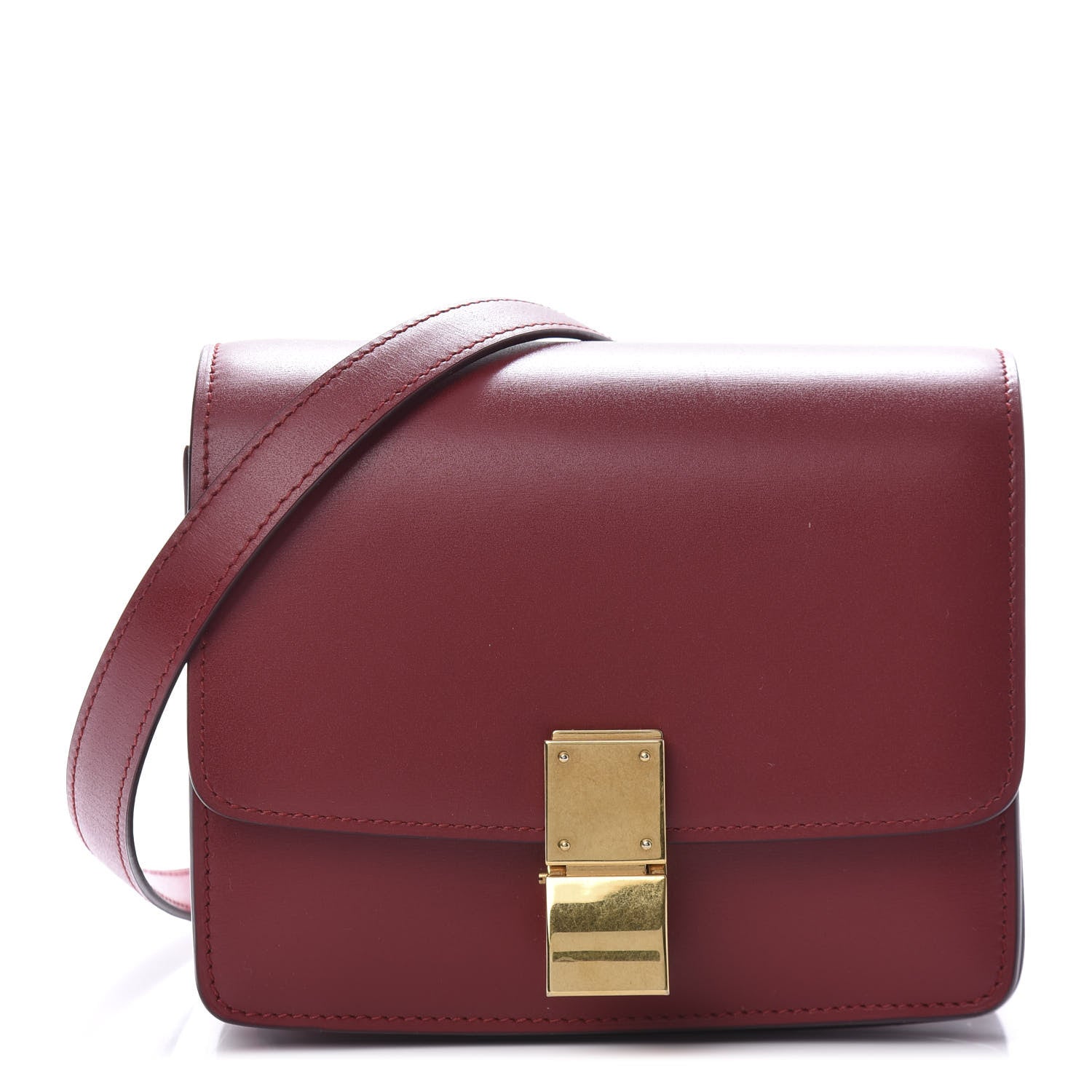 Celine Box Calfskin Small Classic Box Flap Bag Red 1 of 11