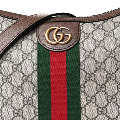 Gucci GG Supreme Monogram Web Small Ophidia Half Moon Hobo Brown 7 of 12