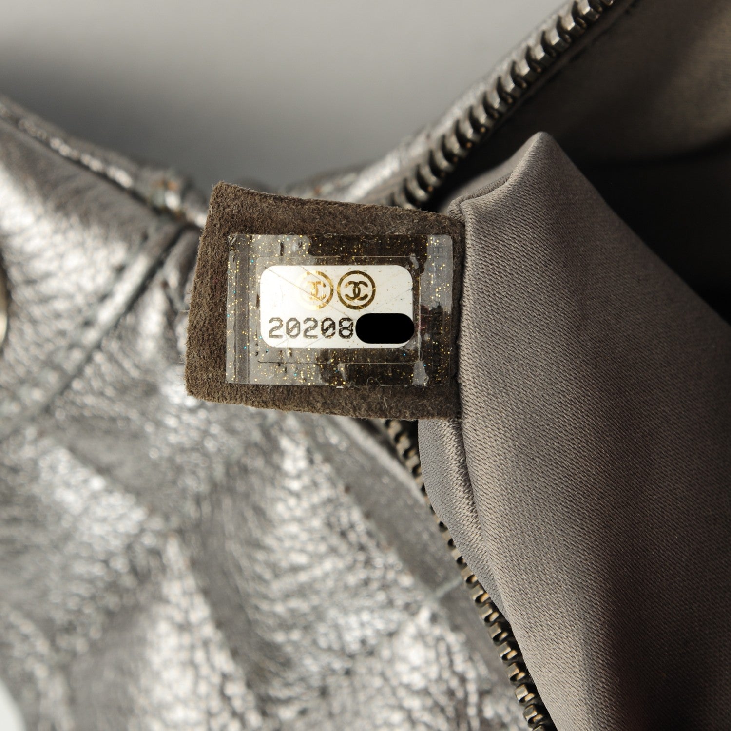 Chanel Metallic Goatskin Quilted Banane Waist Bag Fanny Pack Silver 7 of 9