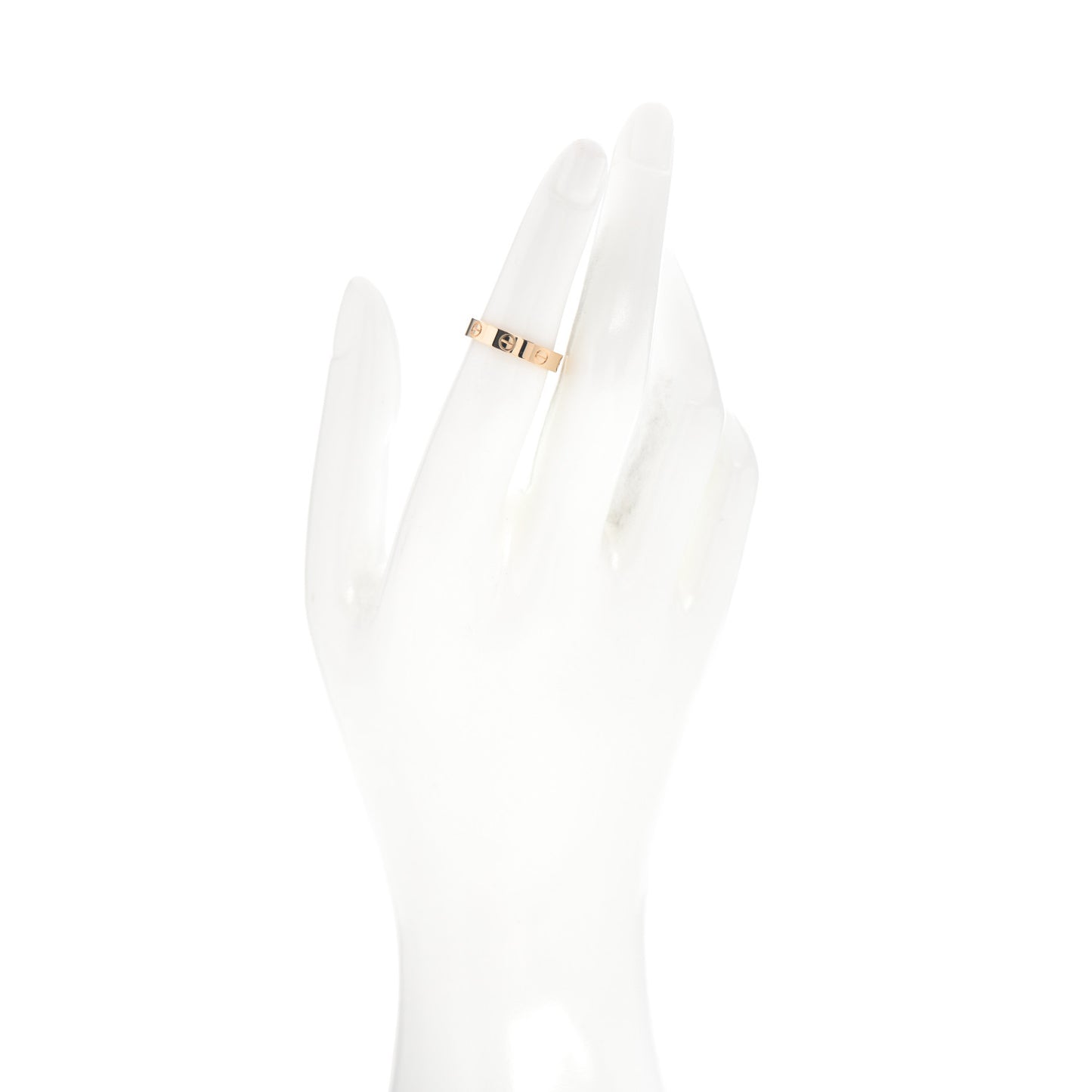 18K Pink Gold 3.5mm LOVE Wedding Band Ring 50 5.25