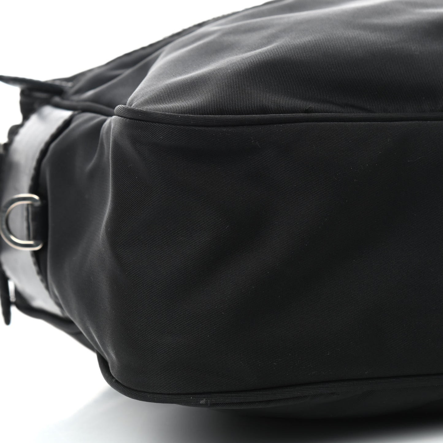 Nylon Tessuto Messenger Bag Black