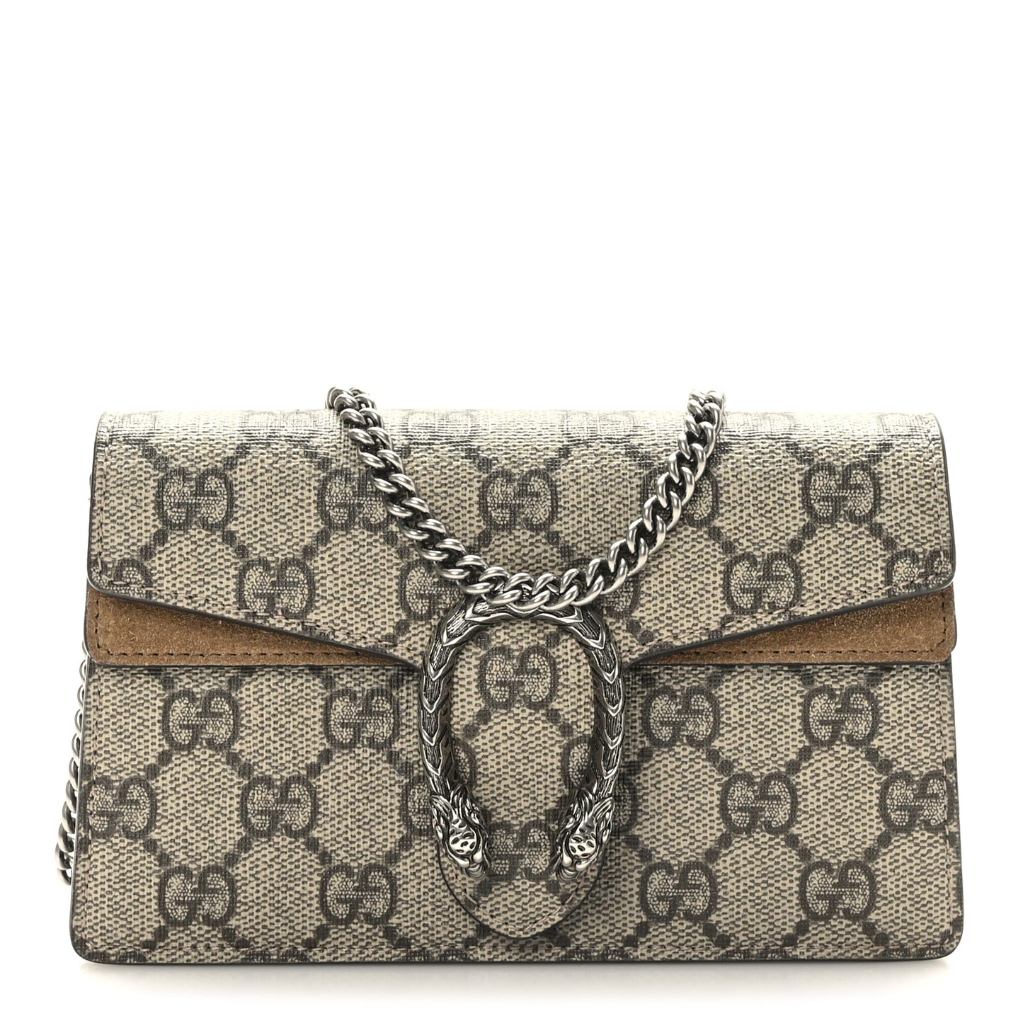 GG Supreme Monogram Super Mini Dionysus Shoulder Bag Taupe