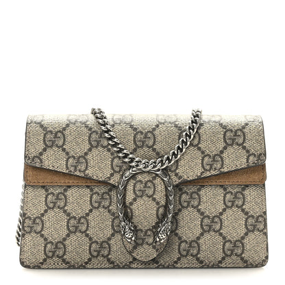 Gucci GG Supreme Monogram Super Mini Dionysus Shoulder Bag Taupe 1 of 9