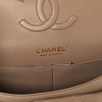 Chanel Caviar Quilted Medium Double Flap Dark Beige 6 of 12