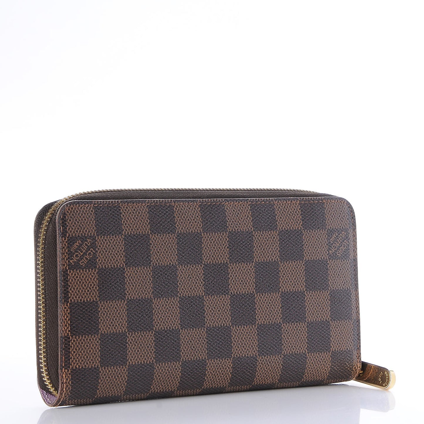 Damier Ebene Illustre Zippy Wallet Violet