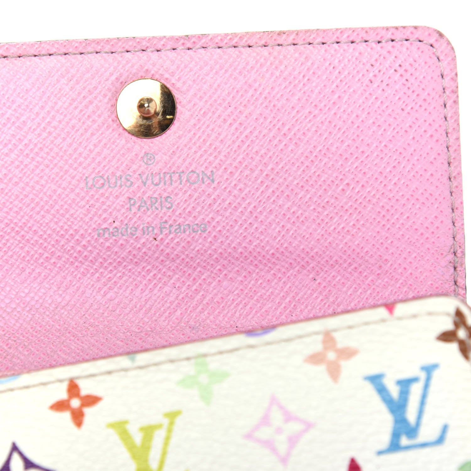Louis Vuitton Monogram Multicolor Multicles 4 Key Holder White Litchi 6 of 7