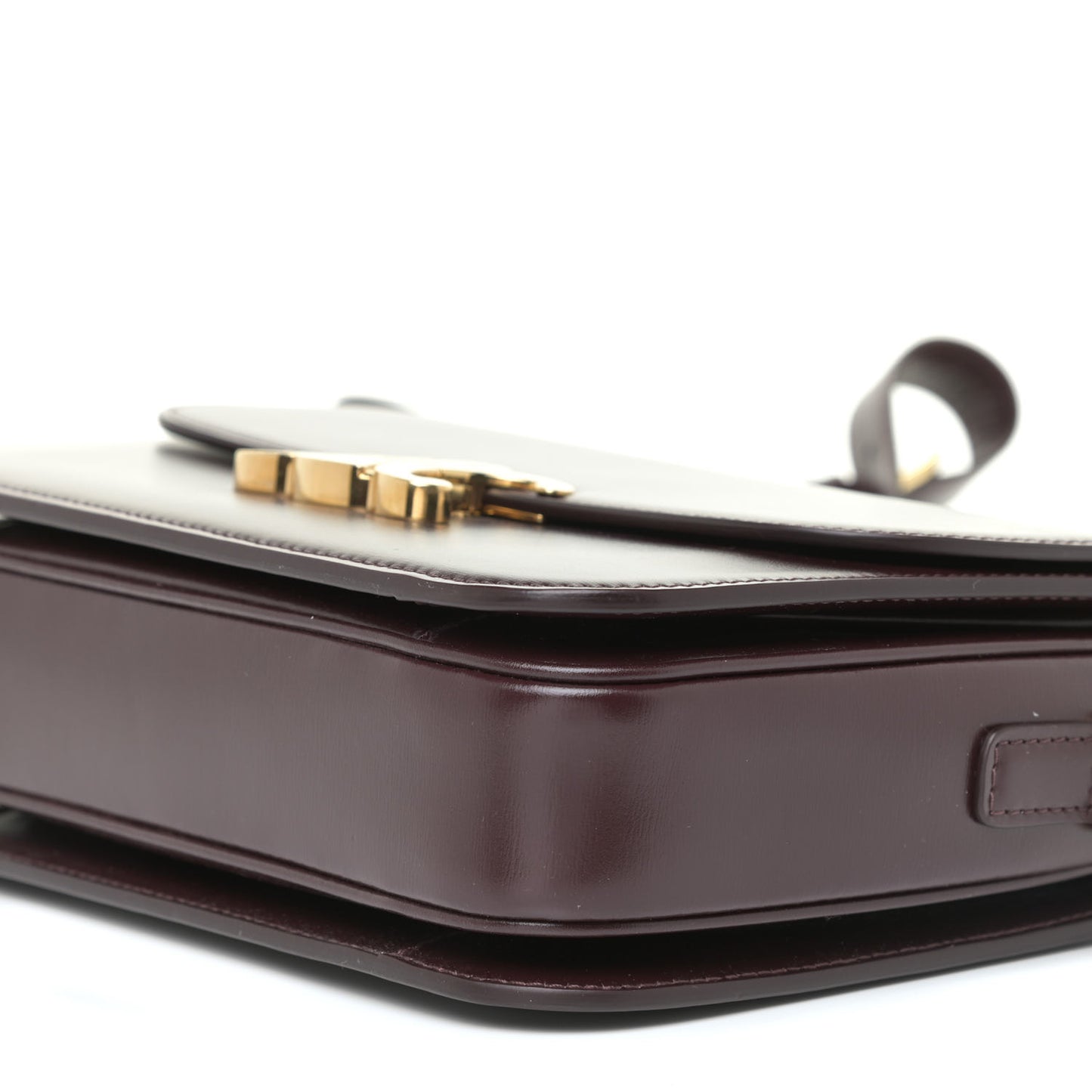 Shiny Calfskin Medium Triomphe Burgundy