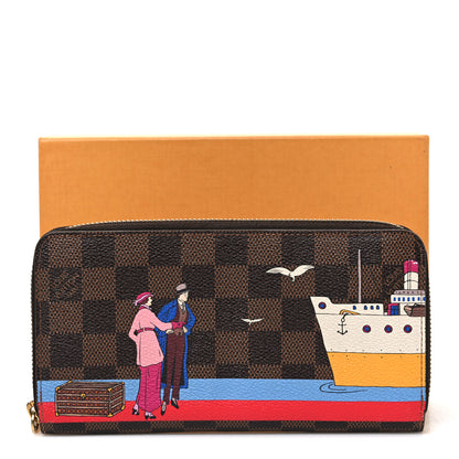 Louis Vuitton Damier Ebene 2016 Christmas Animation Zippy Wallet Rouge 9 of 9
