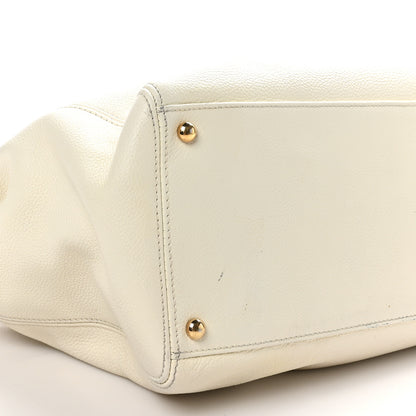 Chanel Calfskin Cerf Executive Shopper Tote White 9 of 11