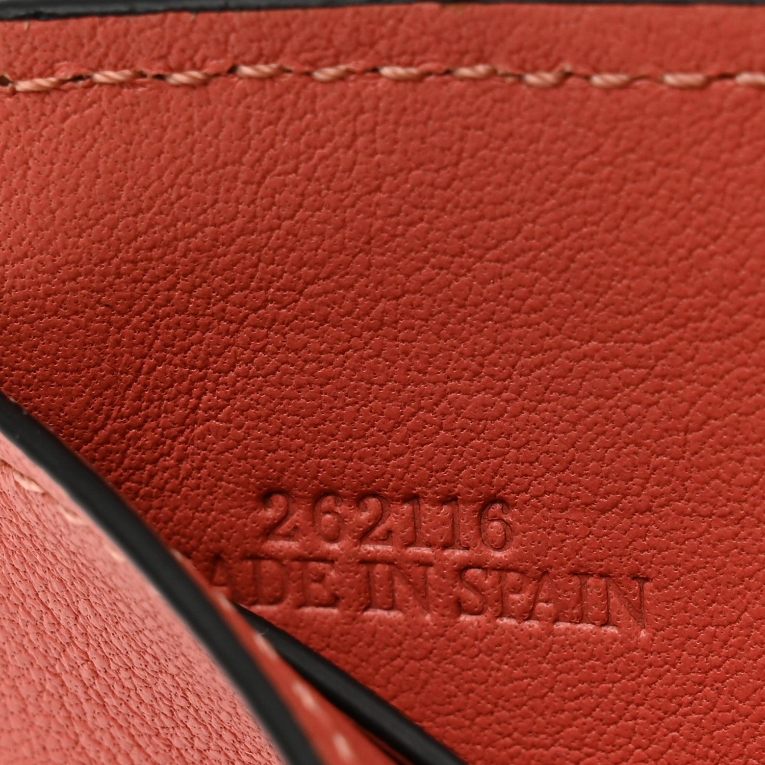 Loewe Grained Calfskin Anagram Embossed Trifold Wallet Light Oat Honey 7 of 9