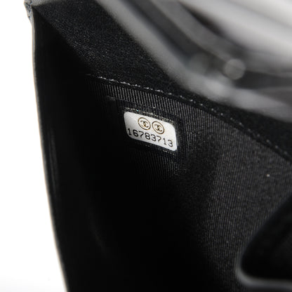 Chanel Striated Patent Yen Wallet Black 7 of 7