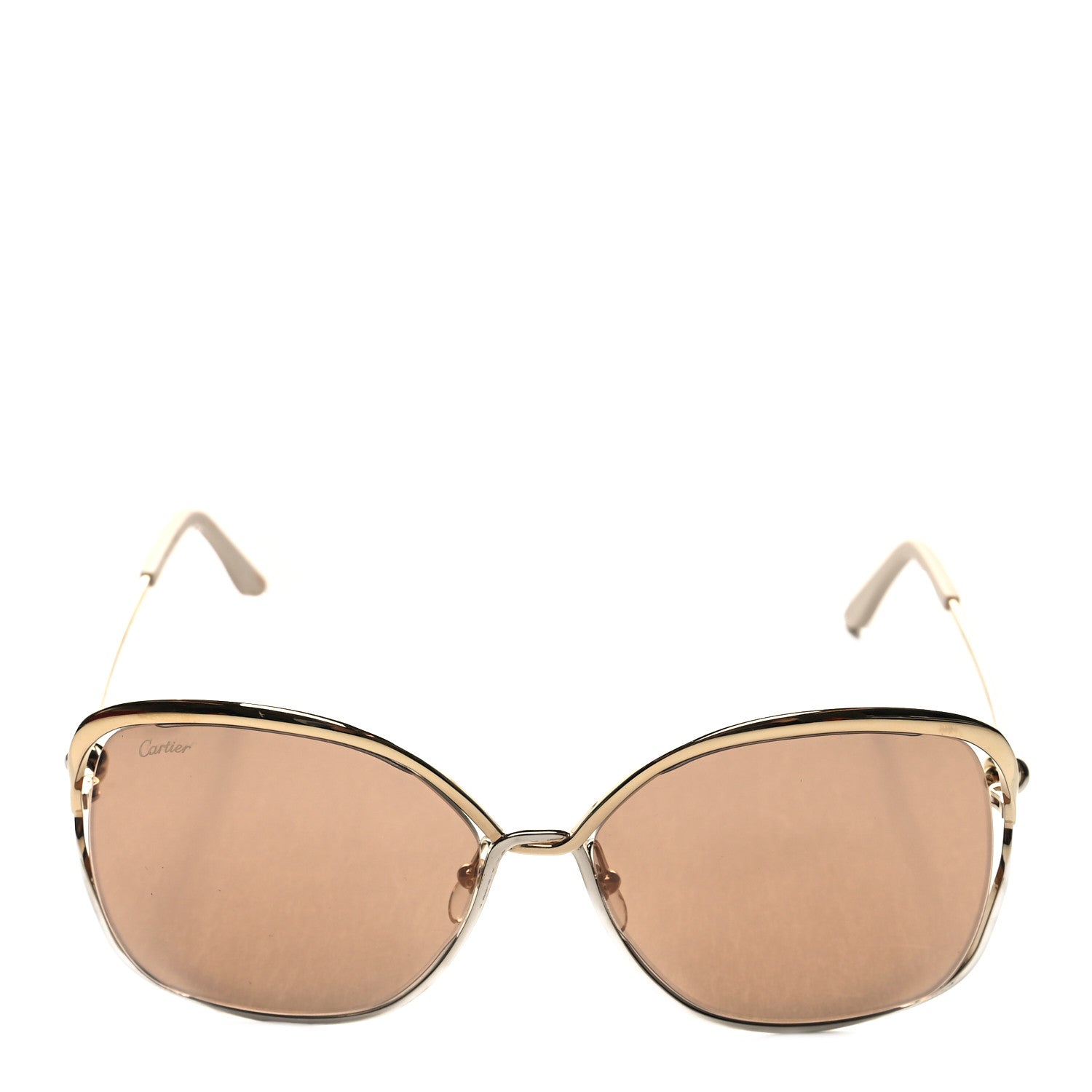 Cartier Metal Trinity Sunglasses CT0225S Brown Gold Silver 2 of 9