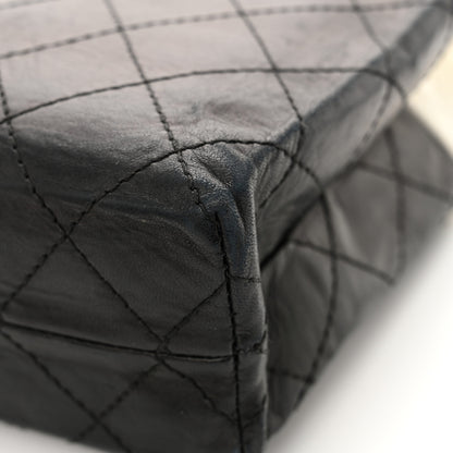 Chanel Lambskin Quilted Bi-Color Drawstring Shoulder Bag Black White 19 of 19