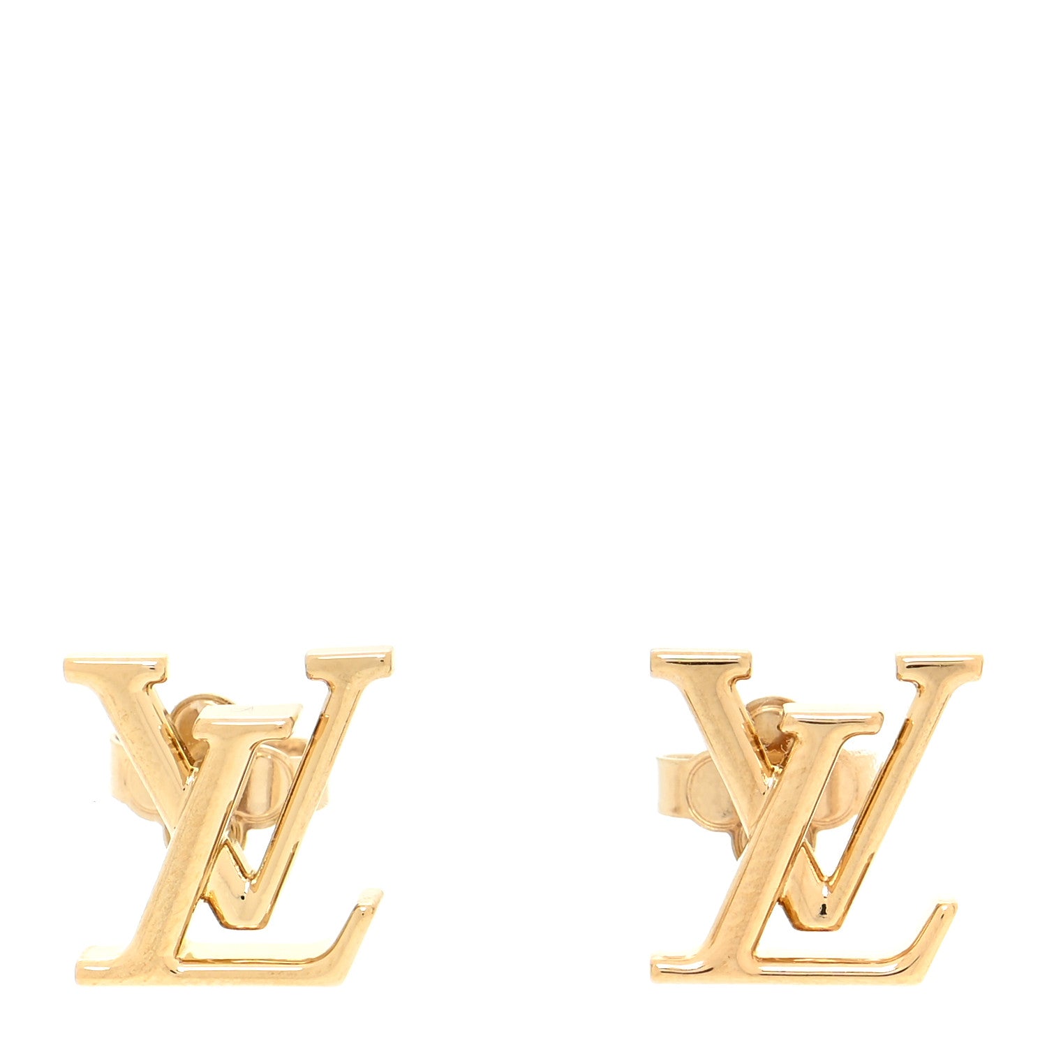 Louis Vuitton Metal LV Iconic Earrings Gold 1 of 6