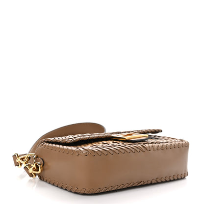 Fendi Nappa FF Woven Baguette Brown 4 of 10