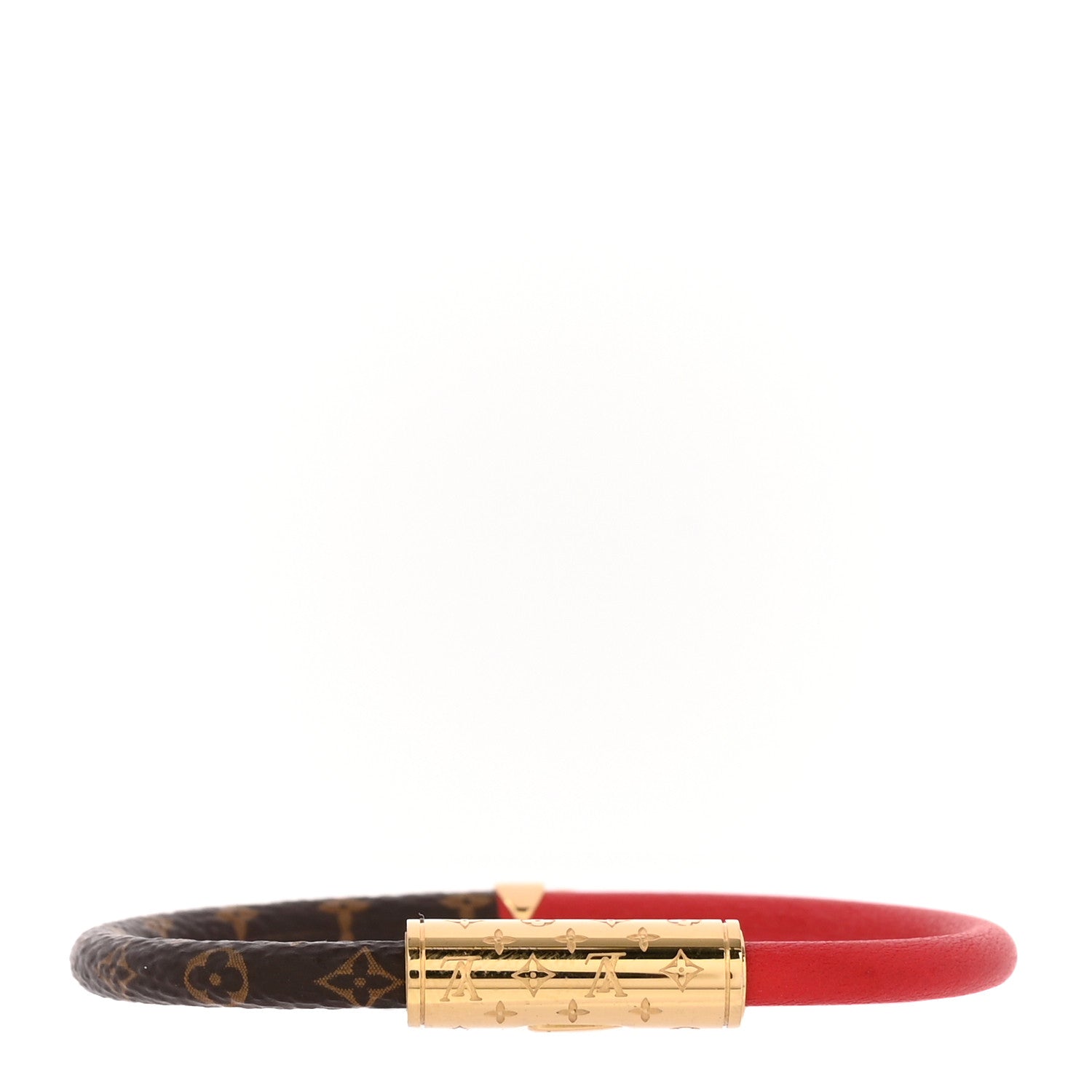 Louis Vuitton Monogram Daily Confidential Bracelet 17 Red 1 of 5