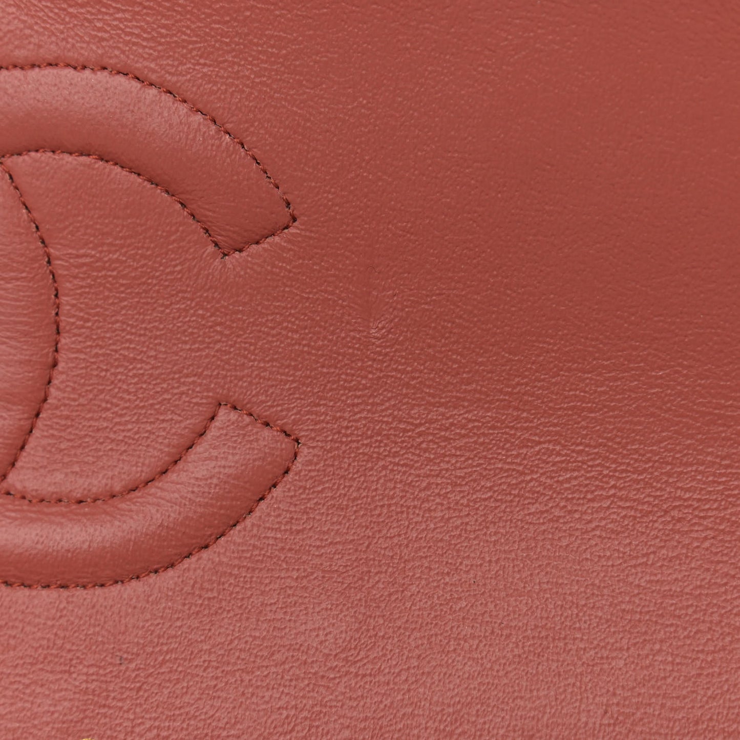 Caviar Quilted Medium Double Flap Coral