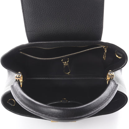 Louis Vuitton Taurillon Metallic Flowers Capucines PM Black 5 of 11