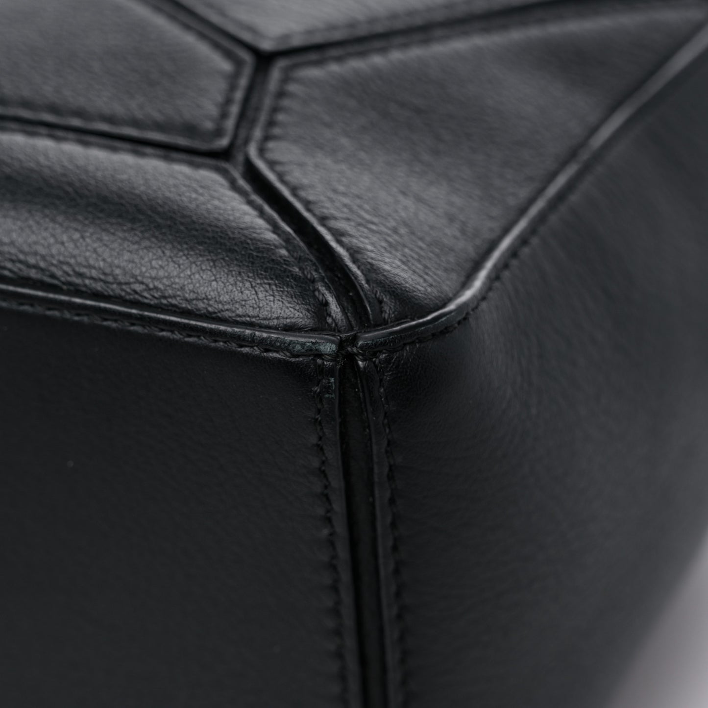 Calfskin Small Puzzle Bag Black