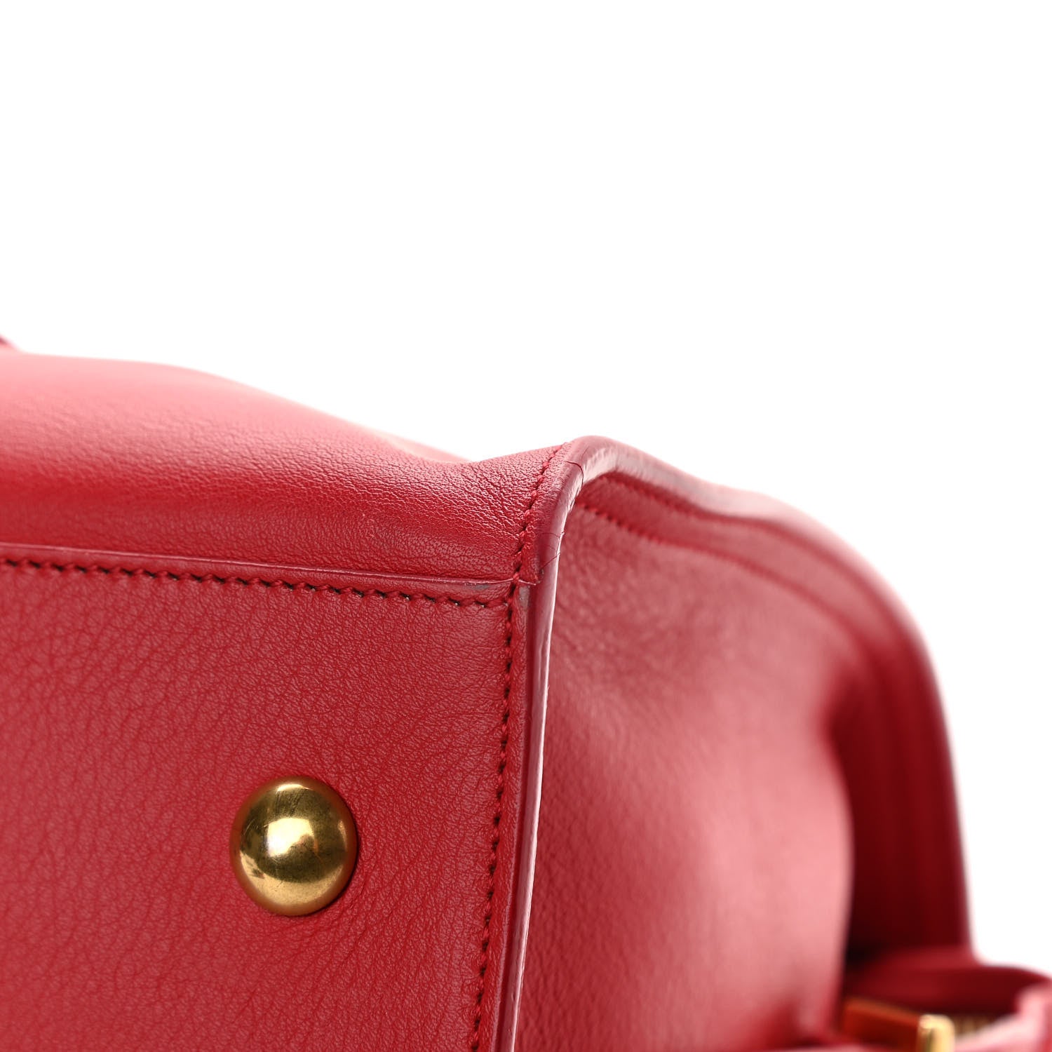 Saint Laurent Calfskin Small Classic Y Cabas Red 14 of 19