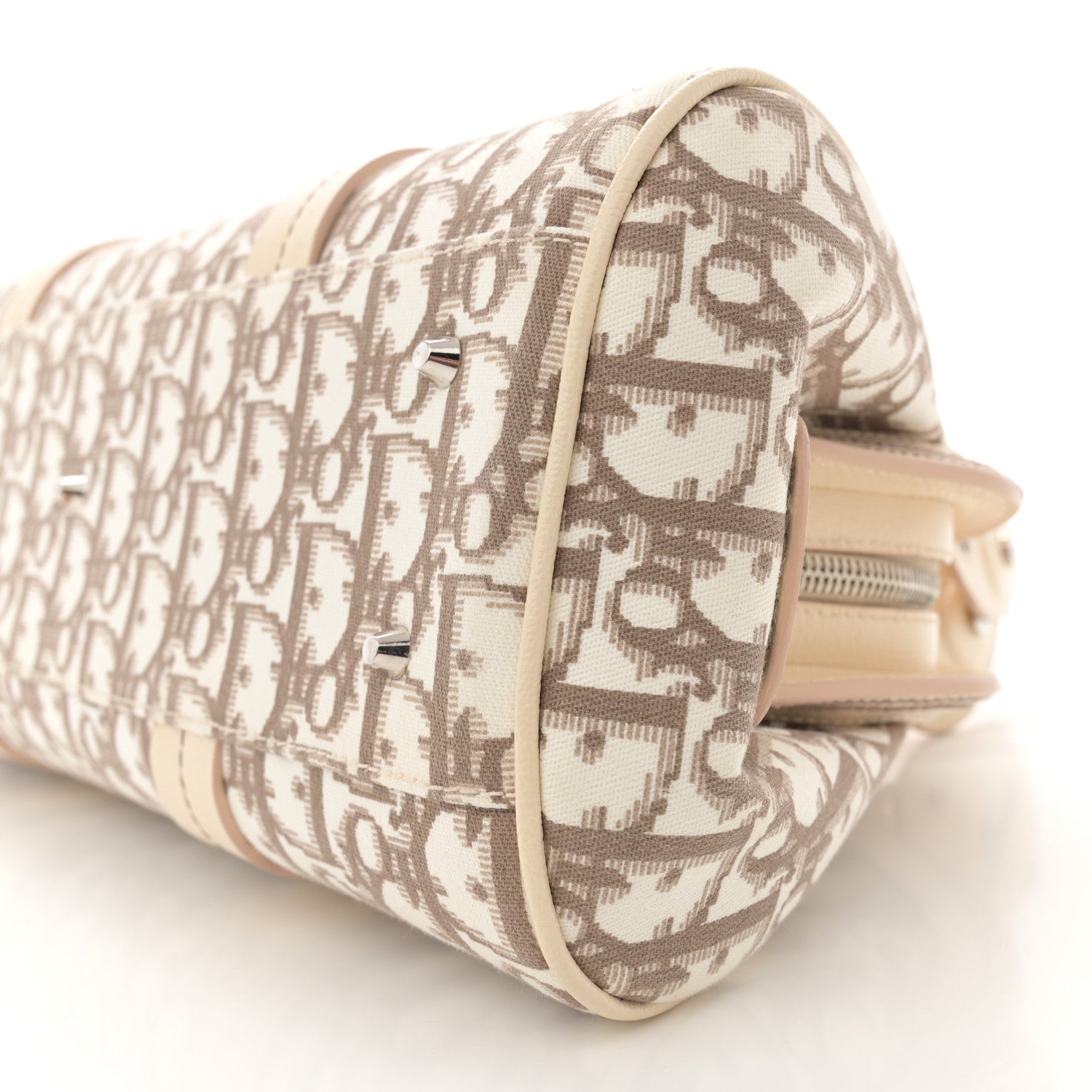Christian Dior Monogram Vintage Flowers Frame Satchel Beige 10 of 14