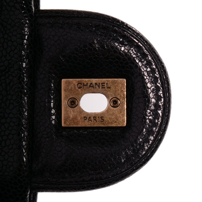 Chanel Crumpled Grained Calfskin Large Shiva Flap Black 6 of 9