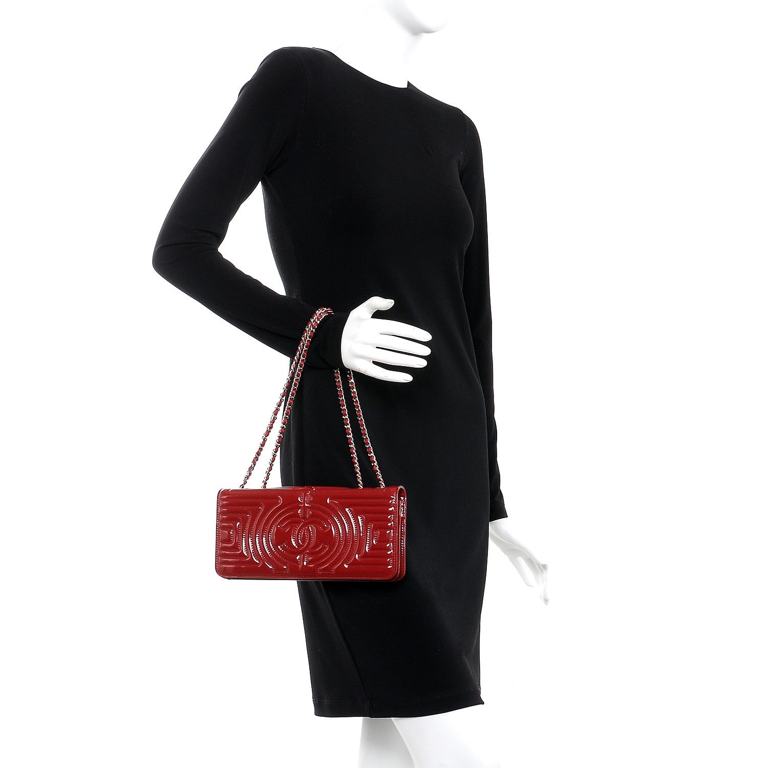 Chanel Vinyl Coco Ming Flap Red 3 of 11