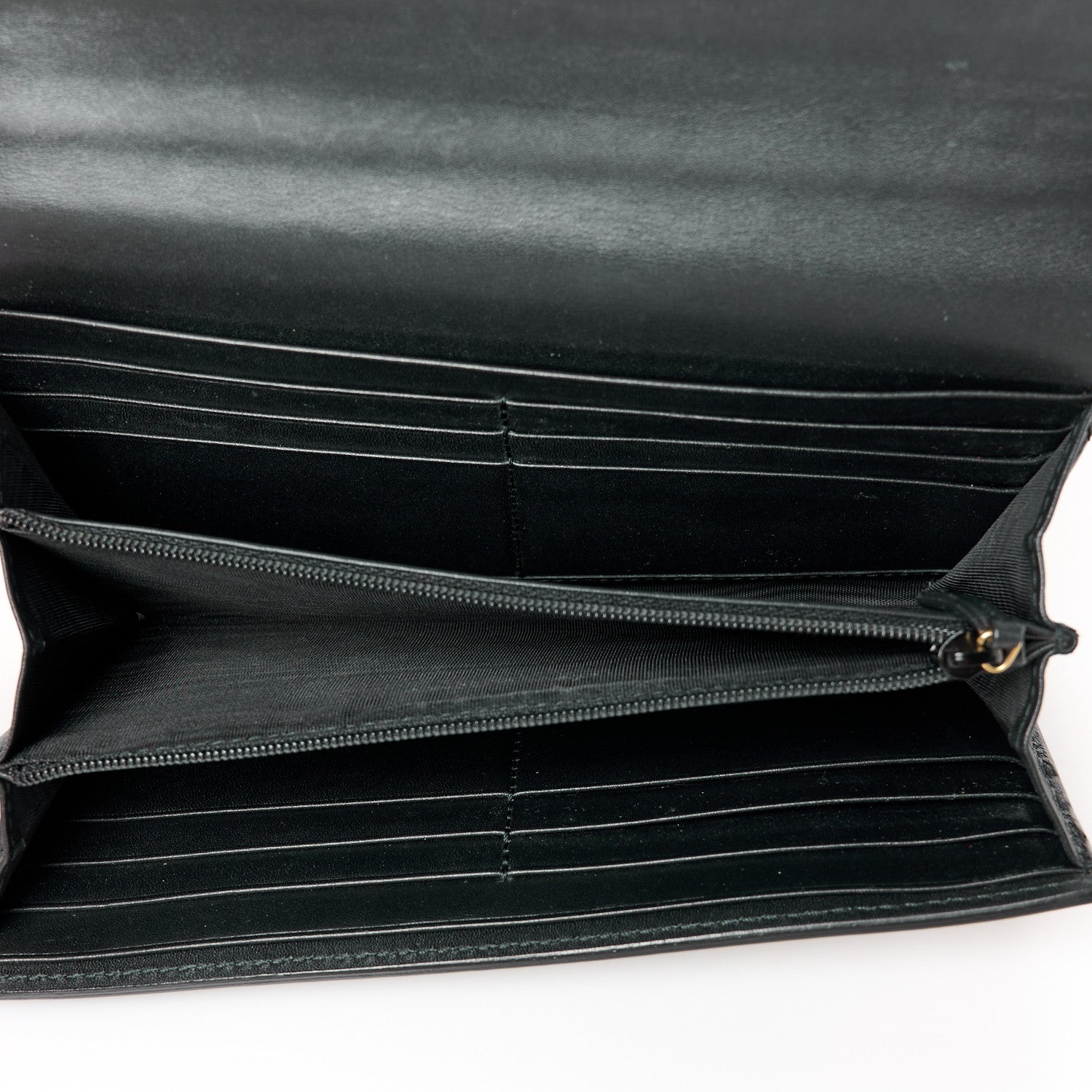 Gucci Calfskin GG Supreme Monogram Continental Wallet Black 5 of 11