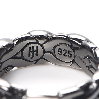 John Hardy Blackened Sterling Silver Asli Link Band Ring 49 5 4 of 4