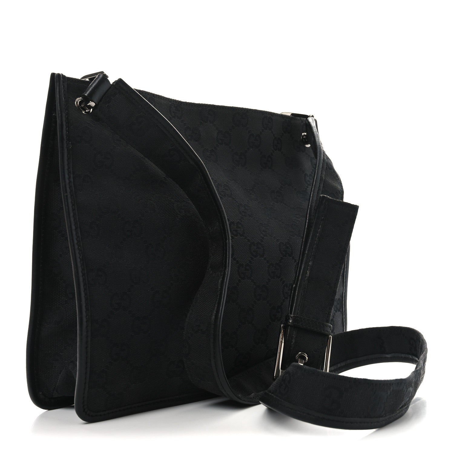 Gucci Monogram Messenger Bag Black 3 of 10