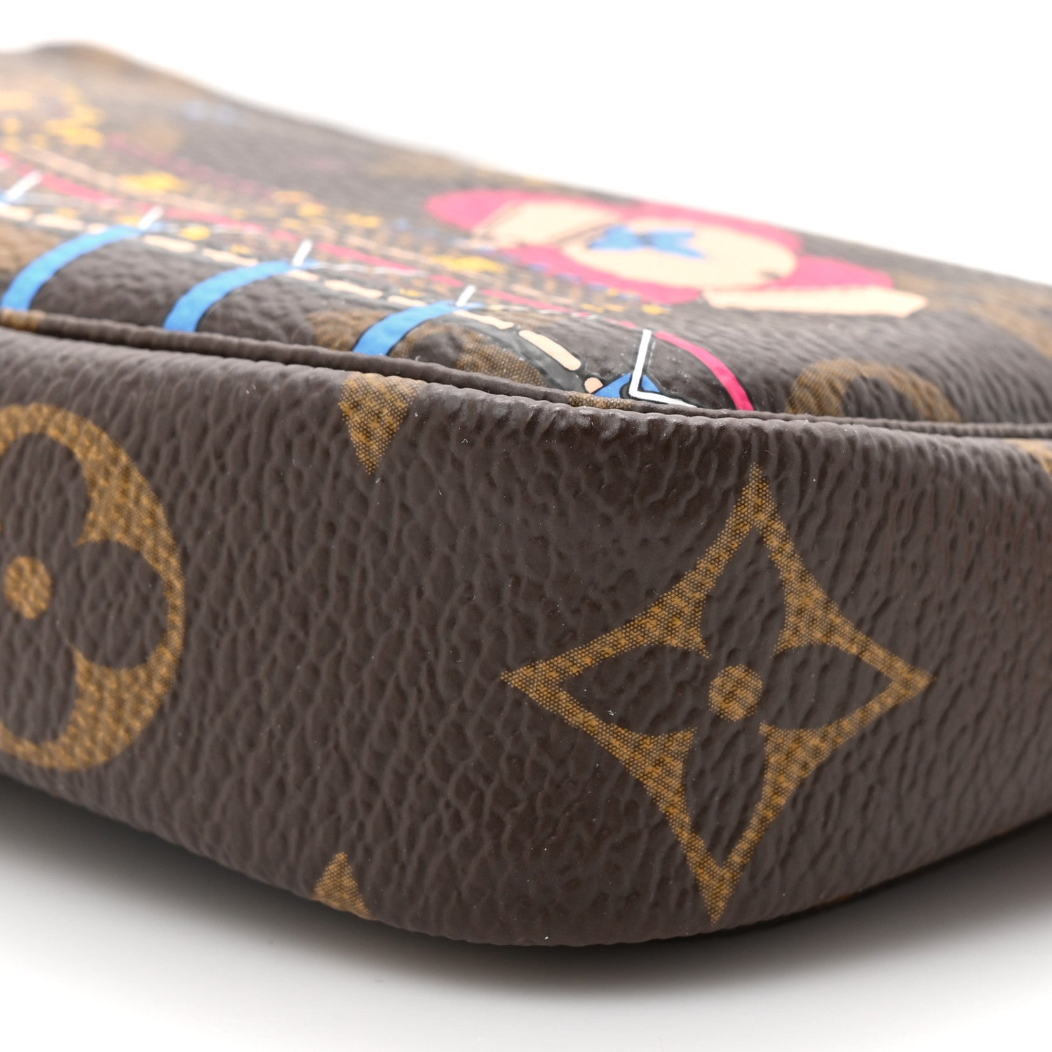 Louis Vuitton Monogram 2020 Christmas Animation Roller Coaster Mini Pochette Accessories Pivoine 9 of 11