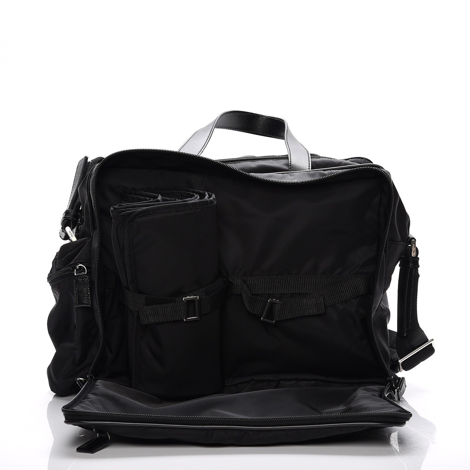 Prada Tessuto Nylon Vela Diaper Bag Black 7 of 9