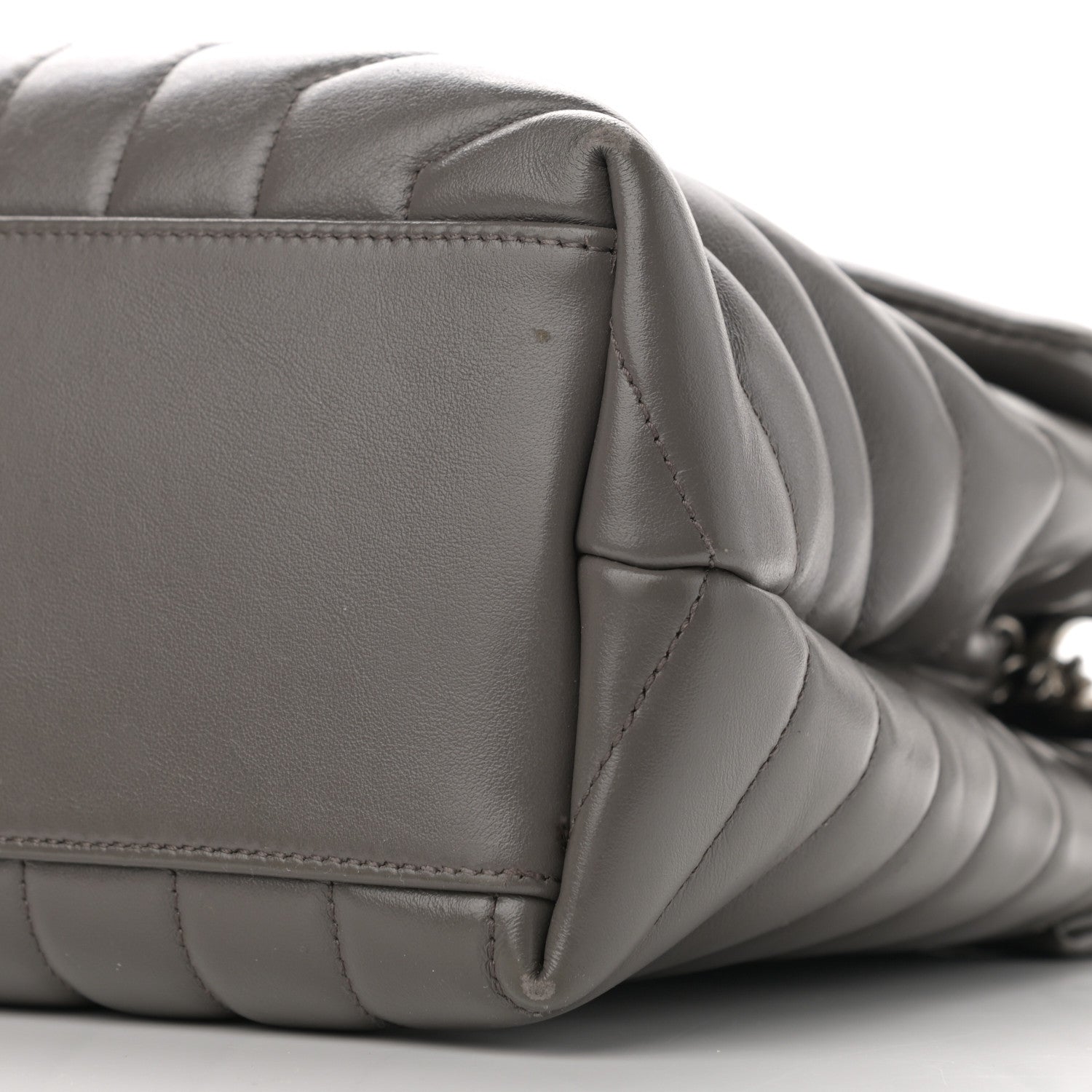 Saint Laurent Calfskin Y Quilted Monogram Small Loulou Chain Satchel Pebble 10 of 14