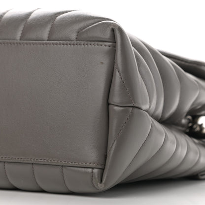 Saint Laurent Calfskin Y Quilted Monogram Small Loulou Chain Satchel Pebble 10 of 14