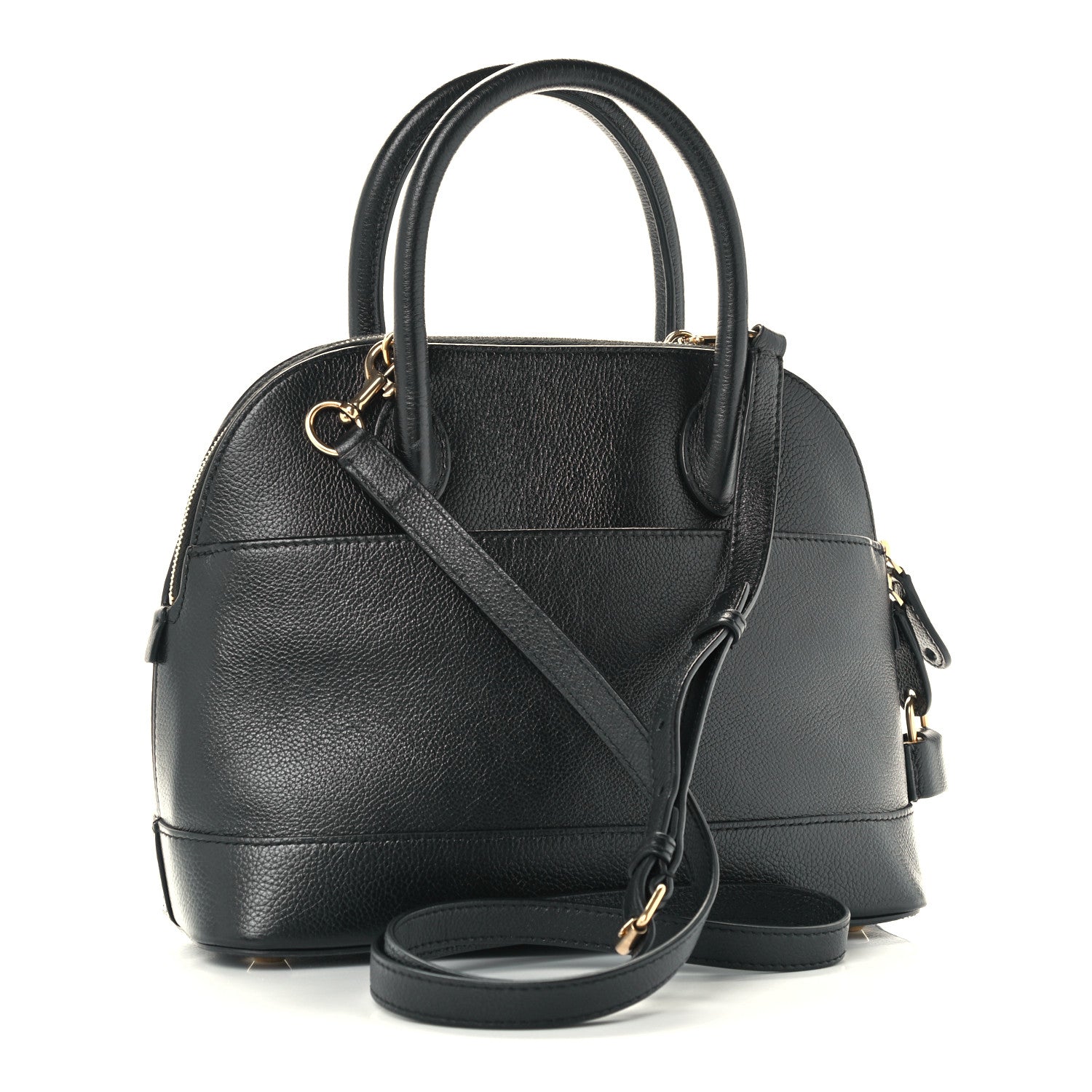 Balenciaga Grained Calfskin Logo S Ville Top Handle Bag Black White 3 of 10