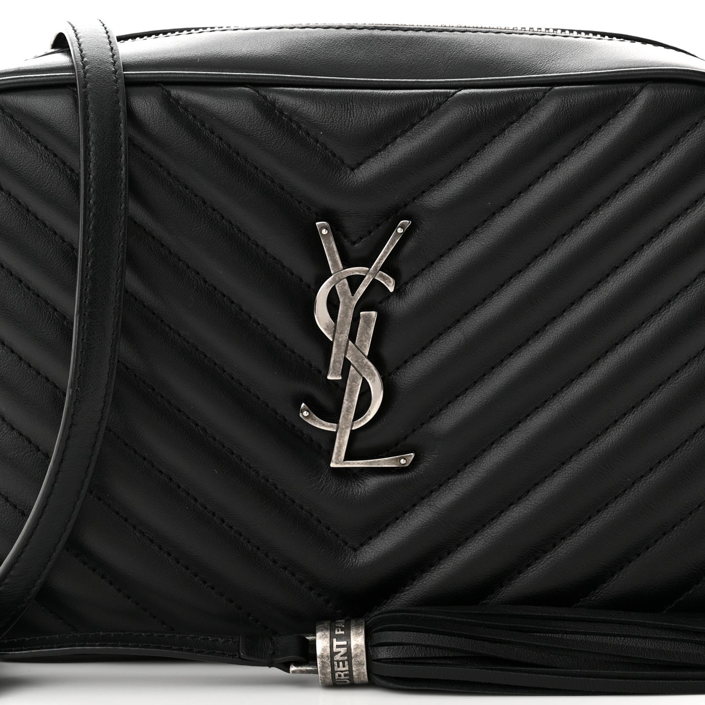 Calfskin Matelasse Monogram Lou Camera Bag Black
